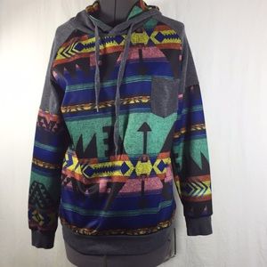 Tia Bing Long Sleeve Southwestern Hoodie Size XL